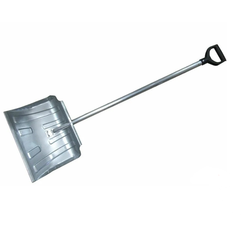Лопата снеговая 500*430*0,8мм оцинкованная, алюминиевый черенок, пластиковая ручка KAM-TOOLS 007149