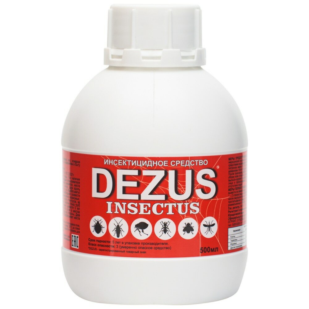 Dezus (Дезус) Insectus средство от клопов, тараканов, блох, муравьев, 500 мл