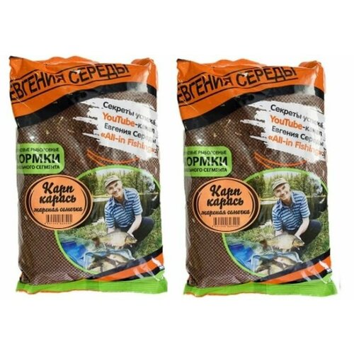 Прикормка уникорм Карп-Карась Жареная семечка 1000гр 2 Упаковки