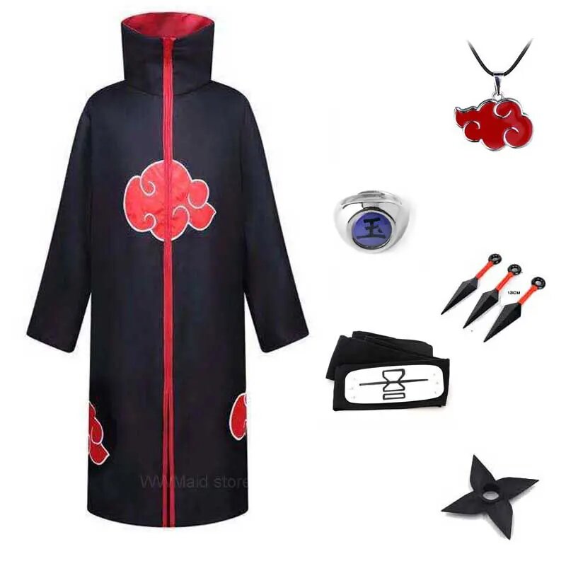 Костюм Акацуки Kakuzu, красный, 6pcs Set 7