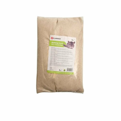 Песок для купания шиншилл Flamingo мелкозернистый 3 кг FL200397 1525₽