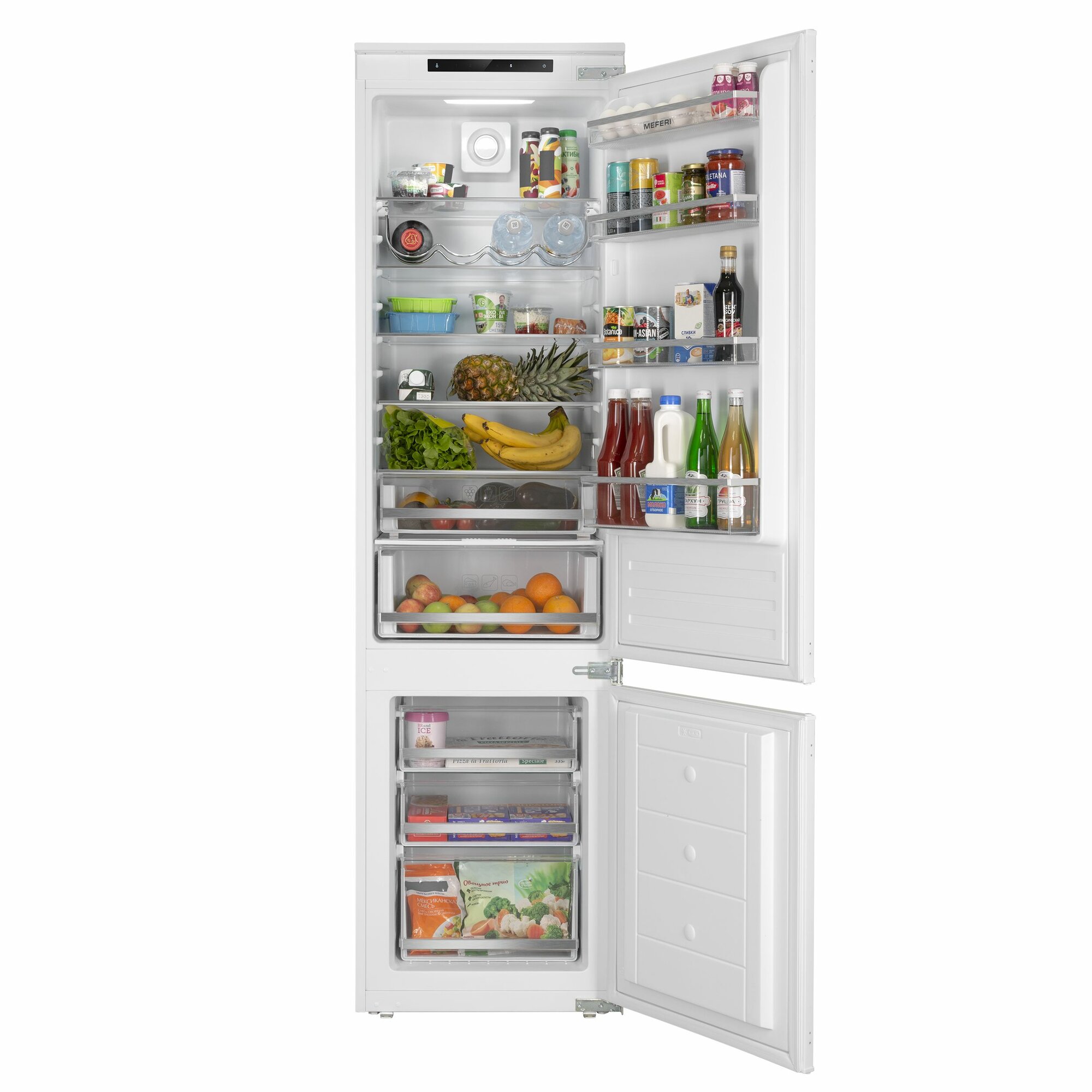 фото Встраиваемый холодильник MEFERI Встраиваемый холодильник Meferi MBR193 COMBI NO FROST POWER