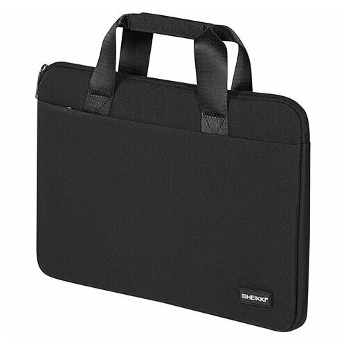 Сумка портфель HEIKKI ULTRA хейки с отделением для ноутбука 156 Total black черная 28х39х3 см 272609 1693₽