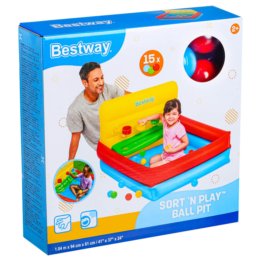 Бассейн игровой надувной с мячами BESTWAY 104x94x61см, арт. 52546