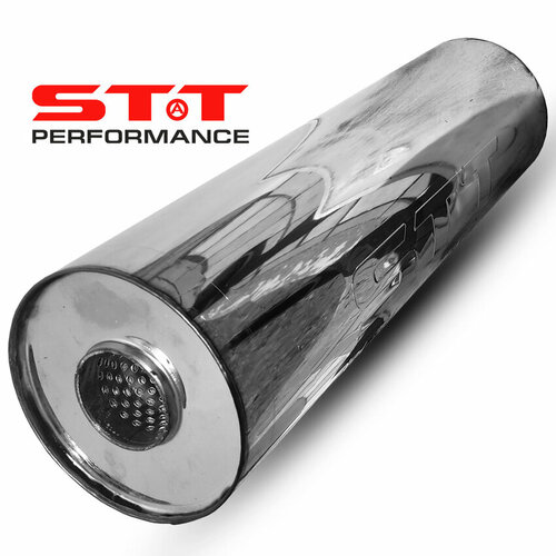Резонатор 51мм универсальный прямоточный 470мм STT Perfomance (нержавейка, круглый)