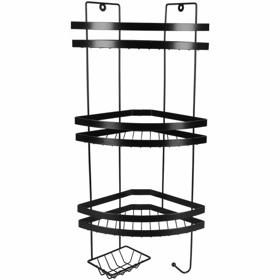 Полка Rosenberg для ванной 3-ярусная угловая-RUS-385339