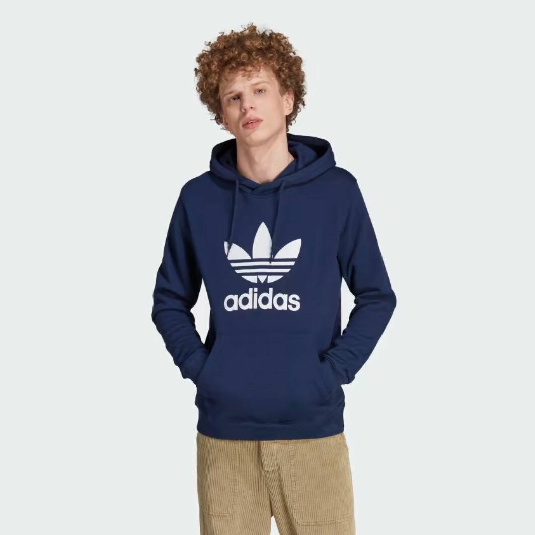 Худи adidas Originals Trefoil Hoodie, размер 2XL, , синий