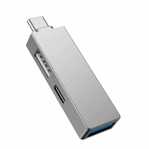 Хаб WiWU T02 Pro T Series Hub 3 in 1 Type-C to USB 30 USB 20 Type-C Silver 120000₽