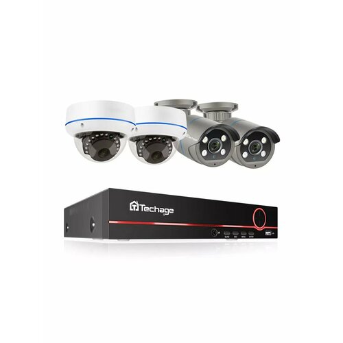 4MP 8CH POE Система видеонаблюдения купольной IP-камеры и металлической камеры 18999₽