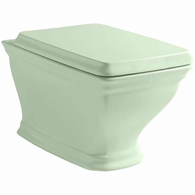 Подвесной унитаз ArtCeram Civitas CIV001 35 00 зеленый без сиденья - фото №1