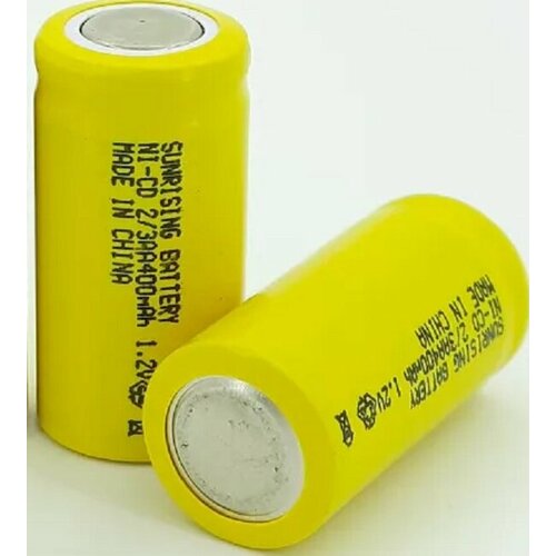 Аккумулятор 2/3 AA(14*28 мм) Ni-Cd SUNRISING, 1.2 В, 400 мАч, 1 шт