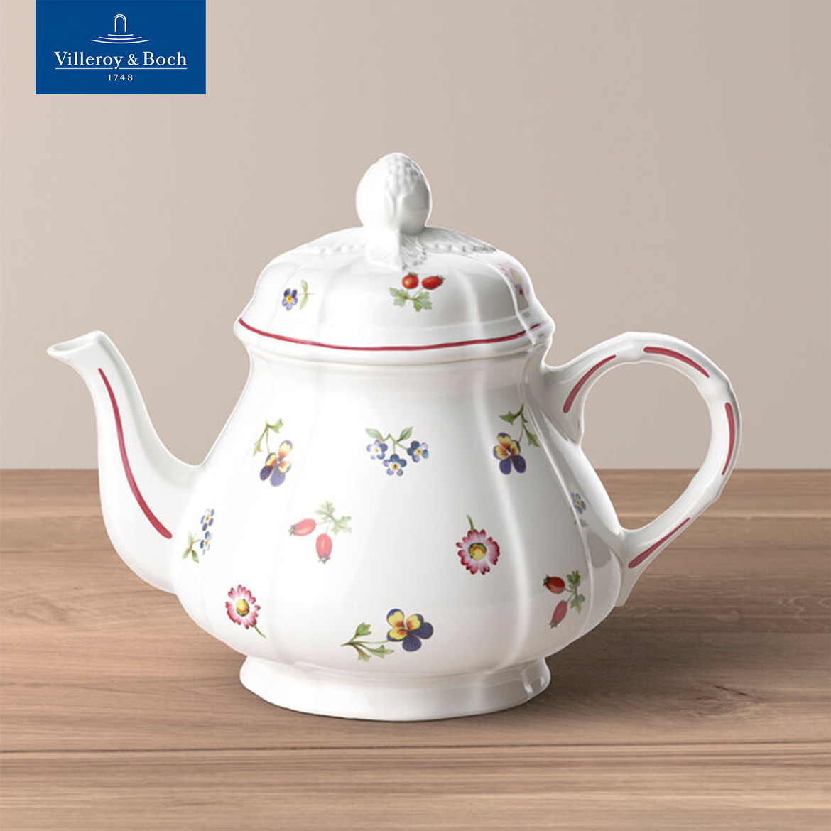 фото Чайник заварочный на 6 персон, 1 л, Petite Fleur, Villeroy & Boch, Премиум-Фарфор