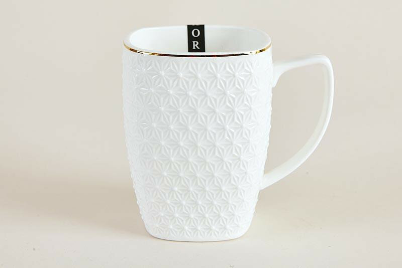 фото Кружка фарфор 340 мл Снежная королева квадрат Коралл 749180