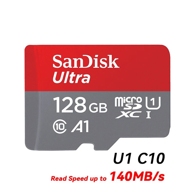 SanDisk Ultra MicroSD карта памяти A1 C10 U1 HD 32 Гб 64 Гб 128 ГБ 256 Г 512 Г 1 ТБ макс. до 140 МБ/с, 140MBs 128GB