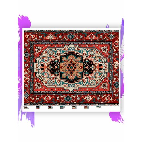 Алмазная мозаика без подрамника - вышивка Ковер твоего детства 50 х 40 см