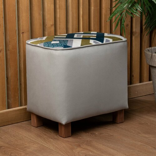 Пуфик для прихожей 40х30х40 см прямоугольный на деревянных ножках Банкетка велюр Пуфик для ног Мягкий пуф