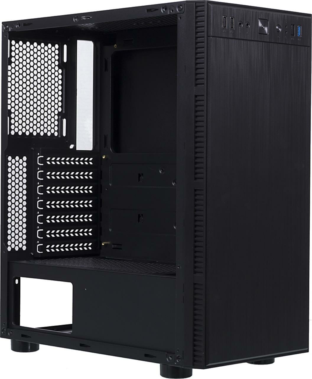 Корпус Accord 3407 черный без БП ATX 2xUSB2.0 2xUSB3.0 audio bott PSU - фото №13