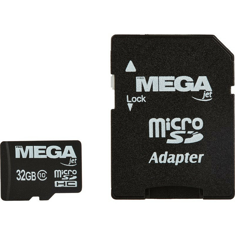Карта памяти ProMEGA Jet, microSDHC, UHS-I, Cl10, с адаптером (PJ-MC-32GB)