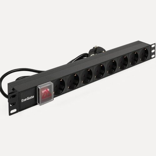 Изображение товара Блок розеток Exegate ServerPro PDU-19H804 Al-8S-EU2.5CU-SW (EX280843RUS)