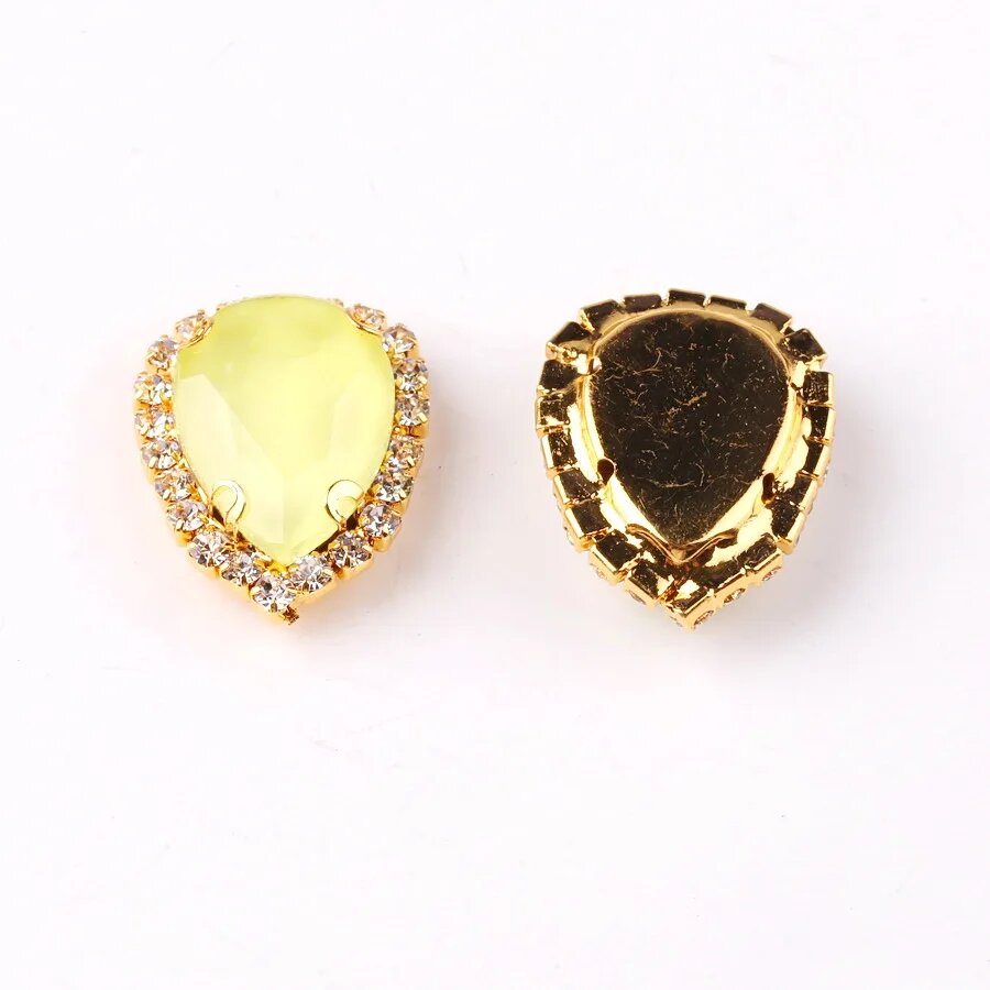 Стеклянные кристаллы-конфеты SNCRYSTAL для декора A10 Jonquil 13x18mm 10pcs
