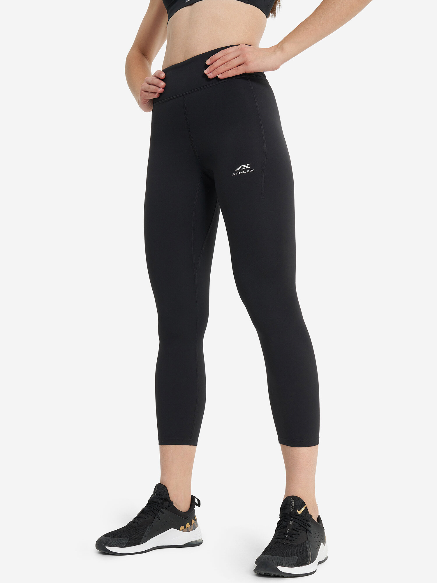 Легинсы ATHLEX, размер 44, черный