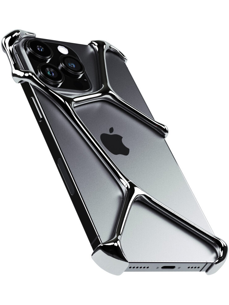 Чехол YNOT Shell для iPhone 16 Pro Max, серебристый — фото 1