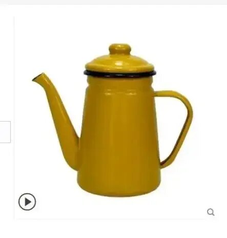 Эмалированный кофейник 1,1 л для ручного заваривания, Желтый