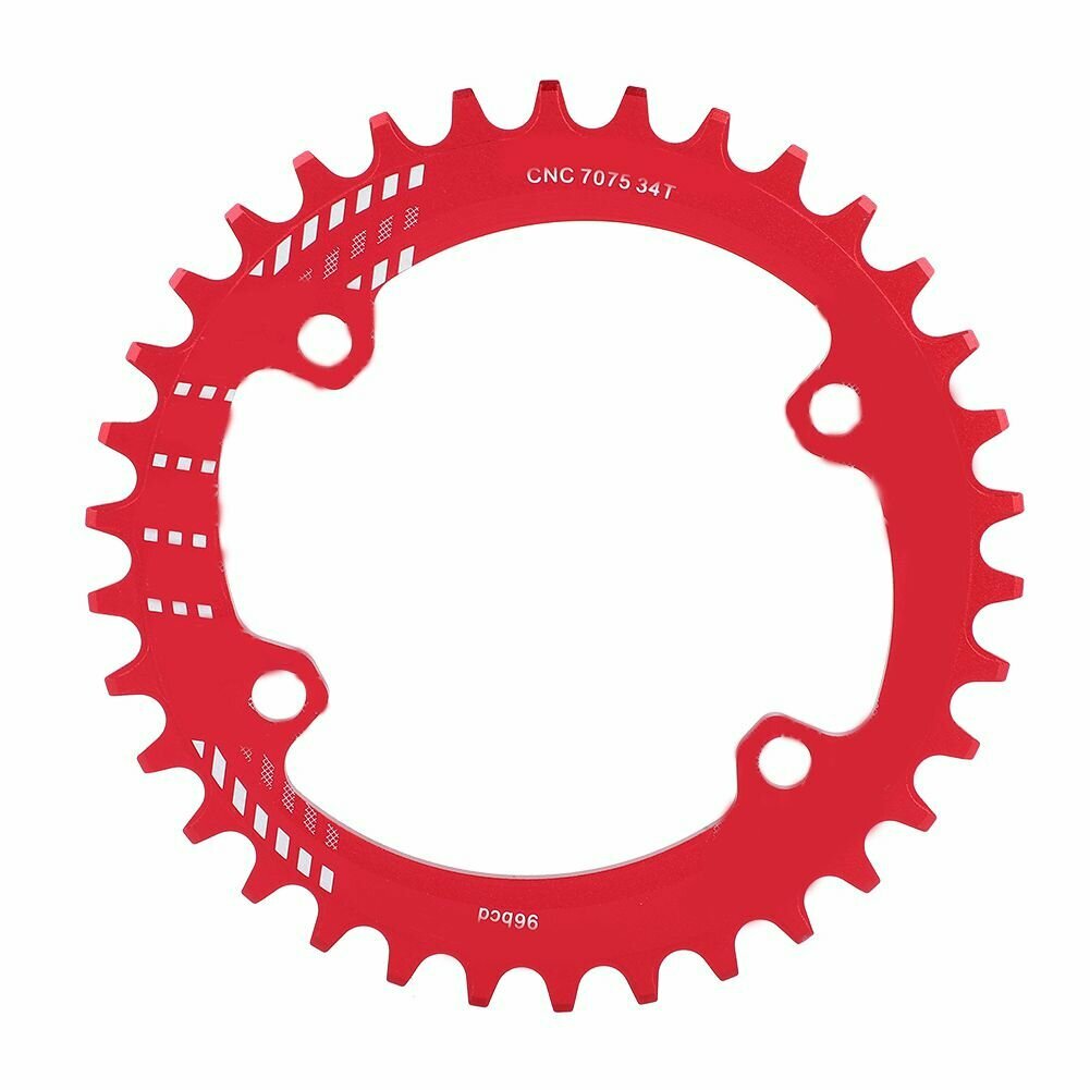 34T Узкое и широкое кольцо BCD 96 мм для шоссейного велосипеда Shimano M6000 M7000 M8000, красного цвета