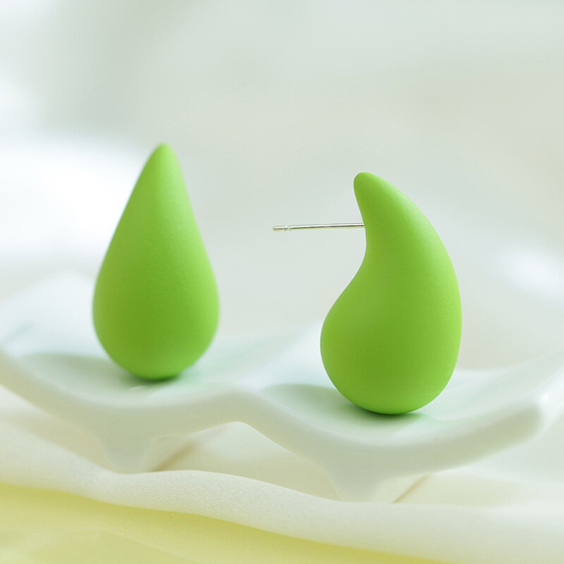 Комплект серег, салатовый — фото 1
