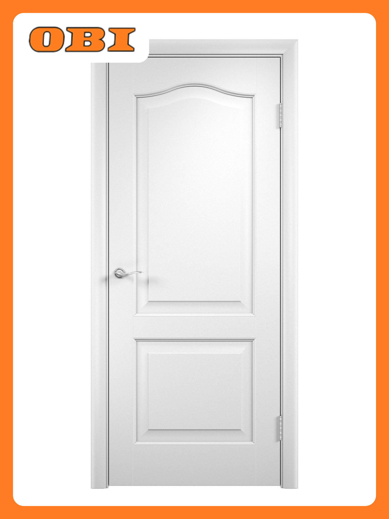 Дверь межкомнатная Палитра глухая белая 60x200x38 см