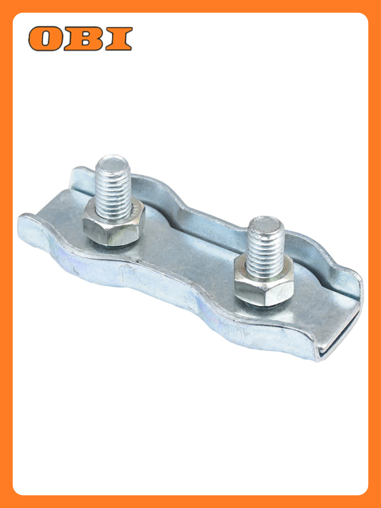 Зажим для троса Fixbox Duplex сталь оцинкованный плоский двойной серебристый 2 шт