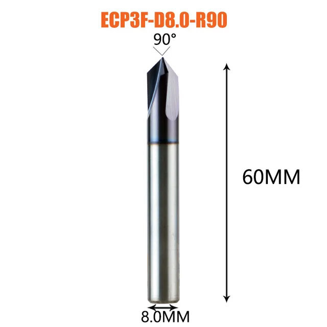 Dreanique фреза для снятия фаски по металлу (10х75 90° TiAlN) ECP3F-D10.0-R90 39831