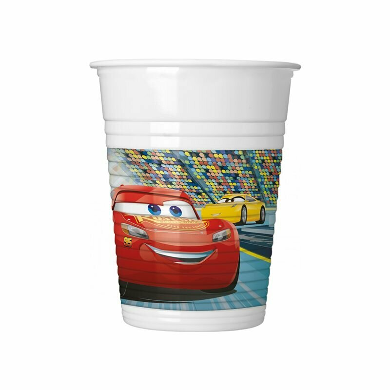 Стаканы пластиковые "Тачки 3" / Cars 3, 200 мл, 8шт