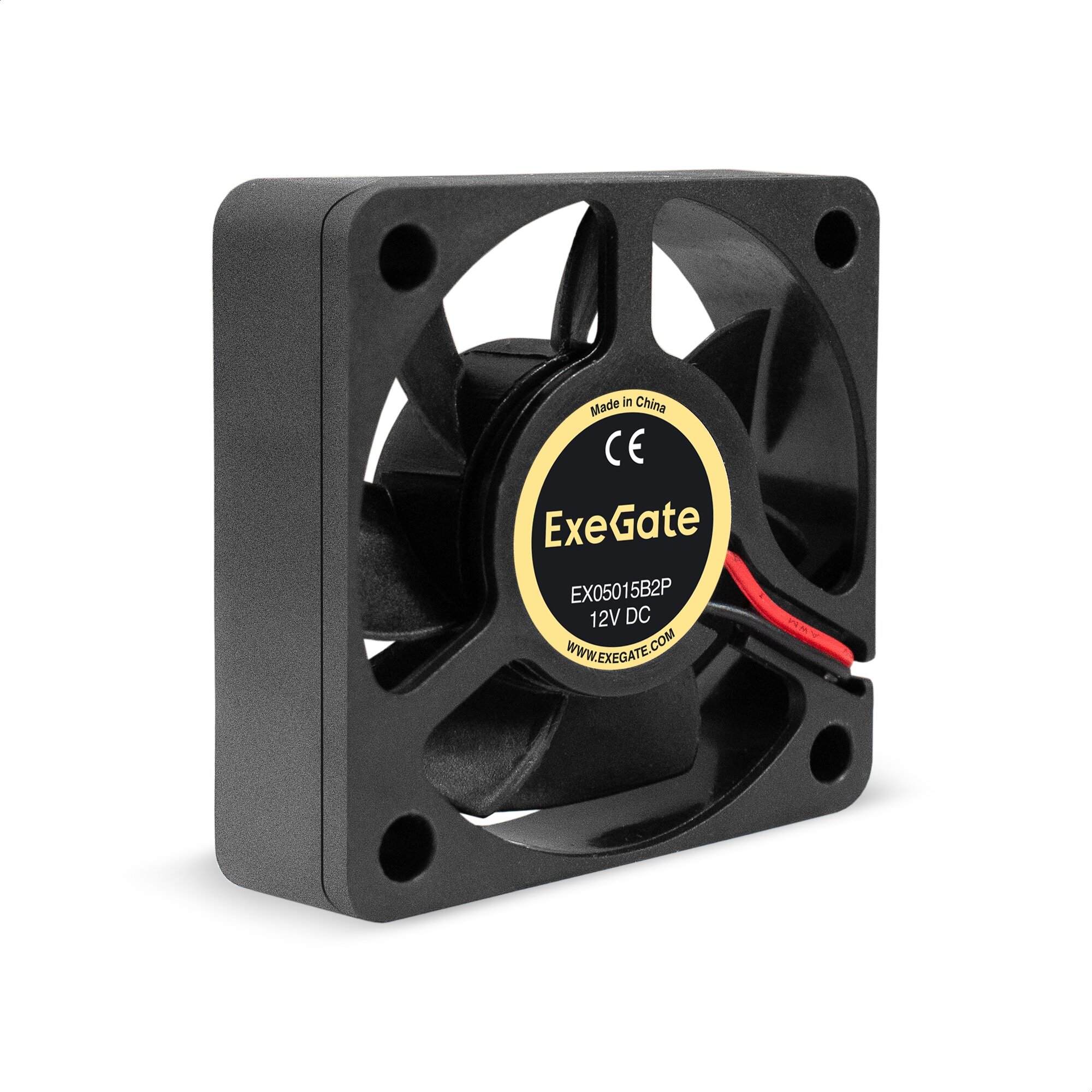 Вентилятор 12В DC ExeGate EX05015B2P (50x50x15 мм 2-Ball (двойной шарикоподшипник) 2pin 6000RPM 33dBA)