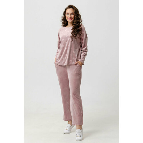 фото Костюм оптима трикотаж, размер 54, розовый