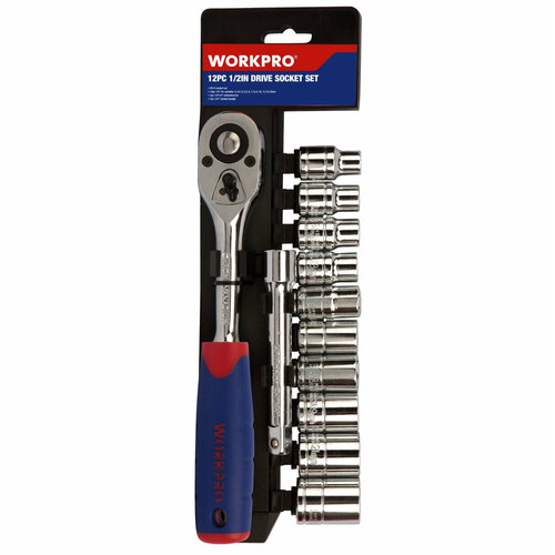 Набор торцевых головок с трещоткой 12 12 шт Workpro WP202558 3420₽