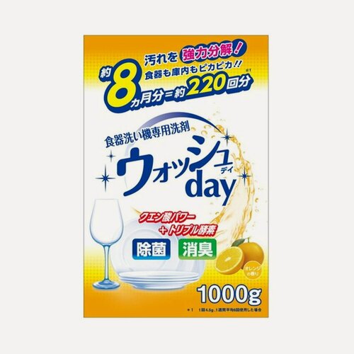 Изображение товара Nihon Detergent Средство для мытья посуды в посудомоечной машине (с ароматом апельсина) 1000 г