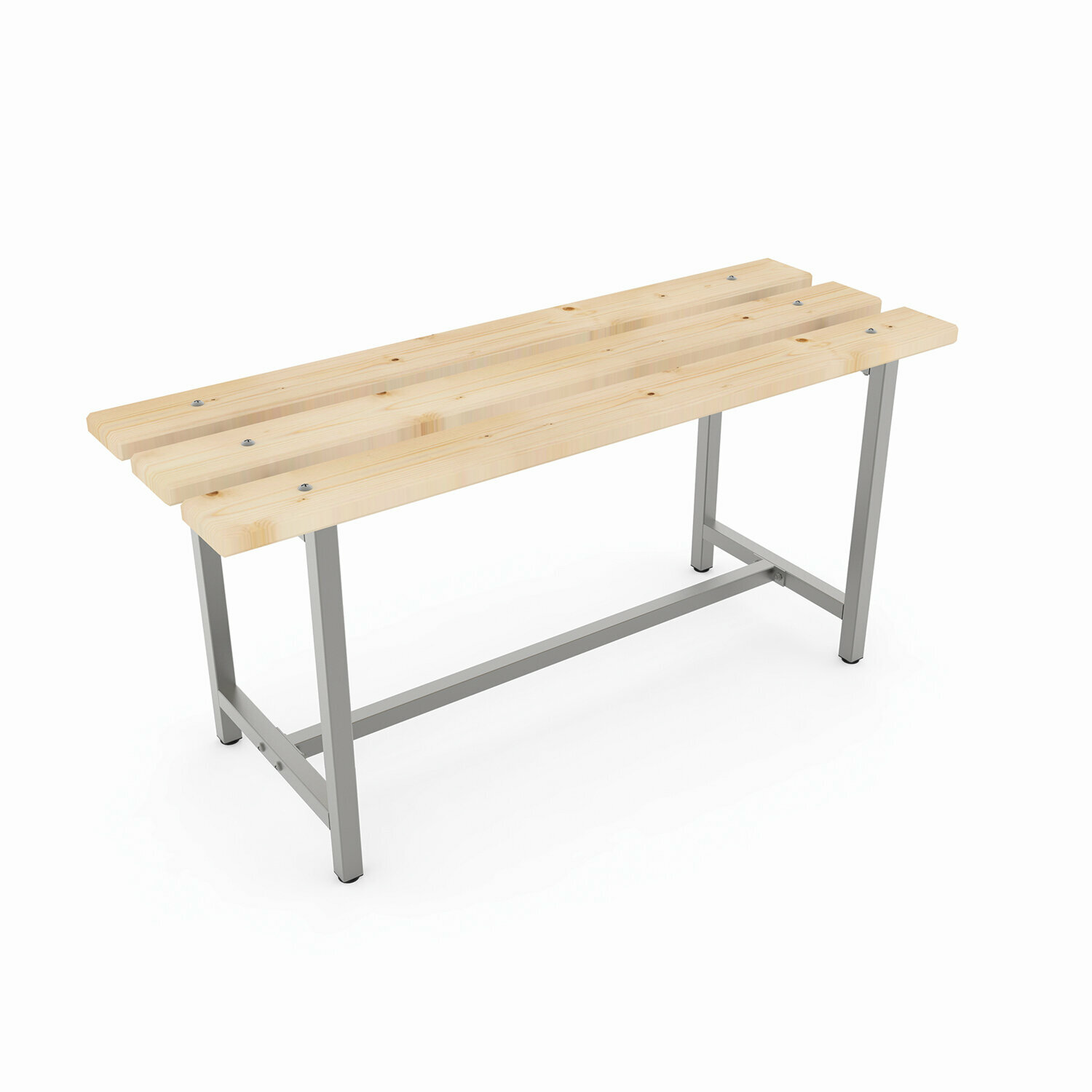 Скамья деревянная на метеллокаркасе СТ 1 1000х350х460 мм каркас металлический серый сиденье дерево