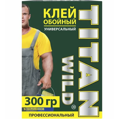 Клей обойный Titan Wild универсальный 300гр 9-10 рулонов для бумажных обоев индикатор 290₽