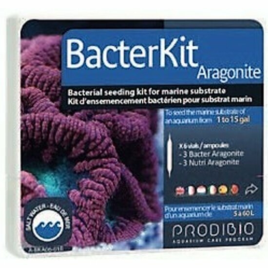 Бактерии Prodibio BacterKit Aragonite для запуска морского грунта на 10кг грунта ампулы 6 шт
