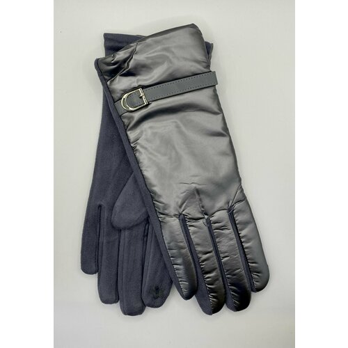 фото Перчатки , размер 7,5, серый, серебряный nice fashion gloves