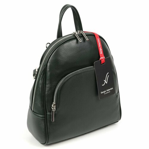 фото Рюкзак sergio valentini, фактура гладкая, зеленый