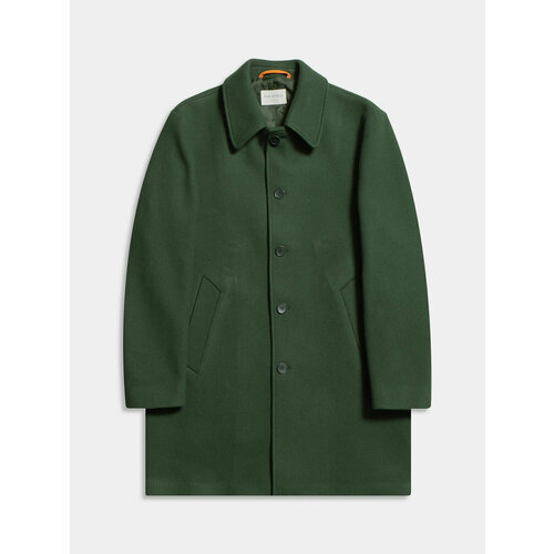 Пальто FAR AFIELD, шерсть, силуэт прямой, средней длины, размер M, зеленый
