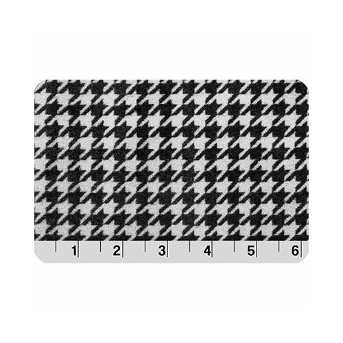 Плюш Peppy Houndstooth, 48х48 см, 440 г/м2, 100% полиэстер, цвет black, white