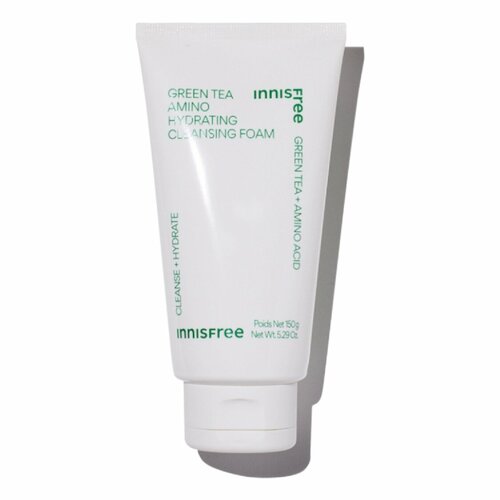 Innisfree Пенка для умывания с зеленым чаем и аминокислотами Green tea hydrating Amino Acid Cleansing Foam, 150ml innisfree green tea hydrating amino acid cleansing oil