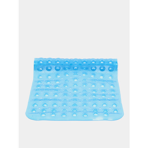 Коврик для ванной на присосках длинный противоскользящий силиконовый 40 х 100 Цвет Лазурный 3232₽