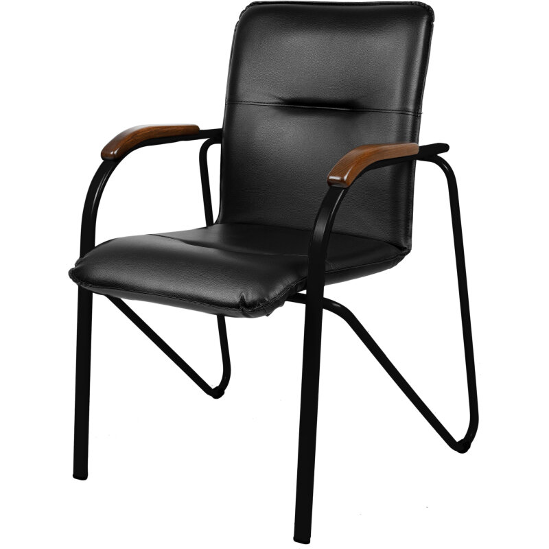Конференц-кресло UA-EChair SAMBA Black к/з черн./орех (V-4 1.031)