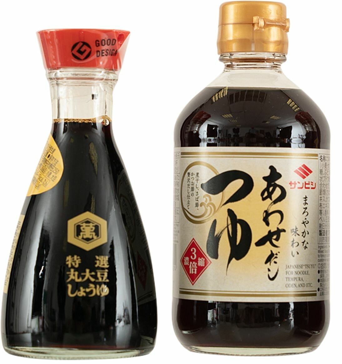 фото Японский соевый соус Kikkoman классический и Sanbishi Цую концентрат для лапши (2 штуки в наборе), 450 мл, Япония