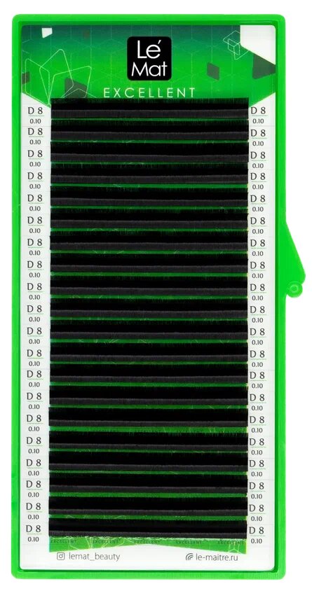 Ресницы черные Le Mat С 0.10 16 mm одна длина (20 линий)