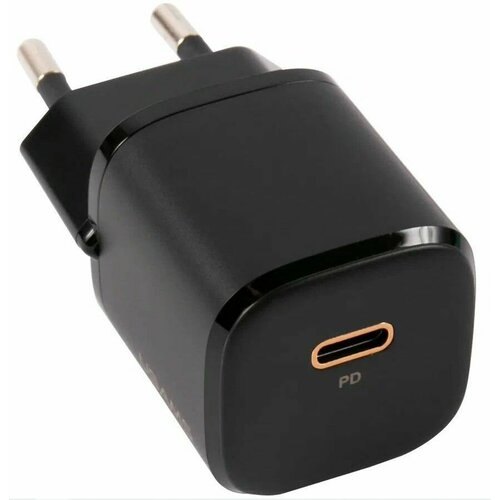 Сетевое зарядное устройство USAMS - (Модель - US-CC124 T36) USB 20W Fast Charger+ кабель Type-C – Lightning 20W PD, (XFKXLOGTL01) черный